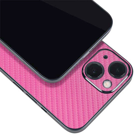 Pink Carbon Fiber Specialty Material iPhone 13 Skin